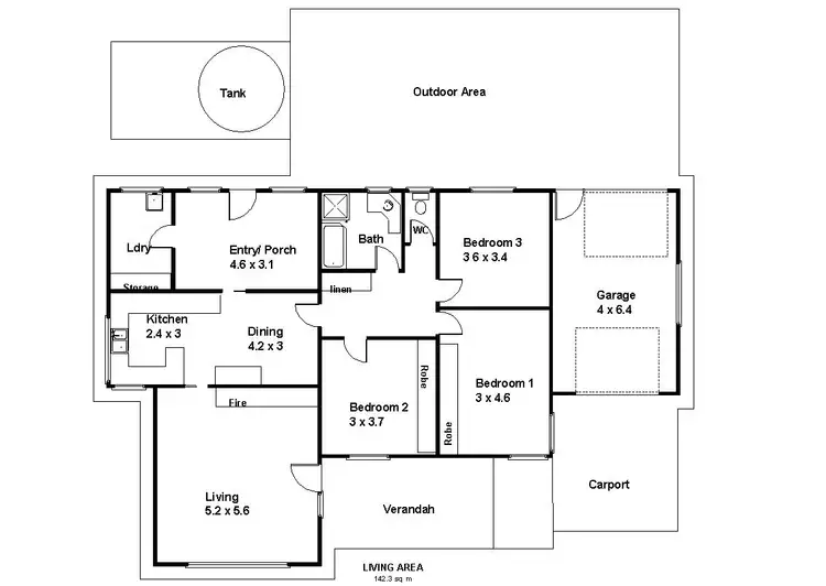 Floorplan of Homely house listing, 7 McMillan Street, Loxton SA 5333