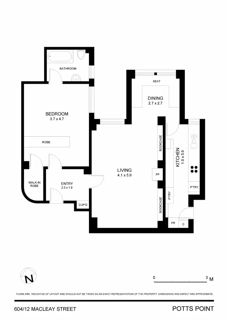 Floorplan of Homely apartment listing, 604/12 Macleay Street, Potts Point NSW 2011