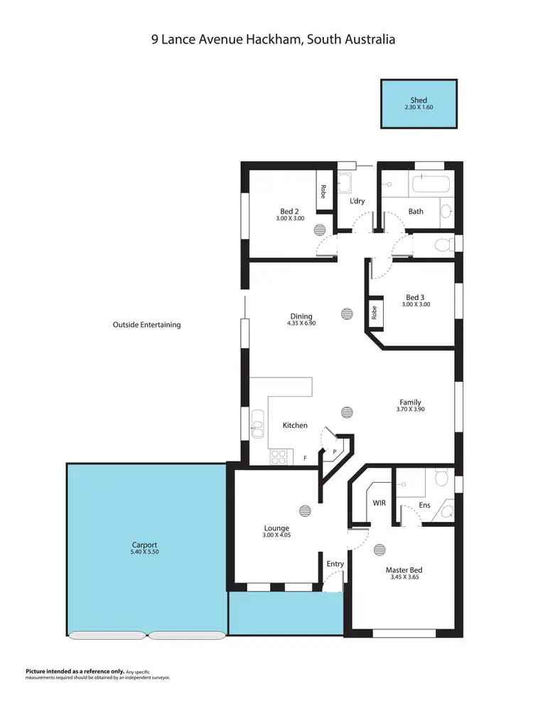Floorplan of Homely house listing, 9 Lance Avenue, Hackham SA 5163
