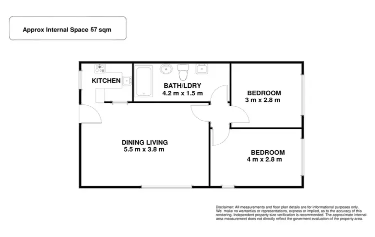 Floorplan of Homely unit listing, 2/4 Onslow Place, Mount Nelson TAS 7007