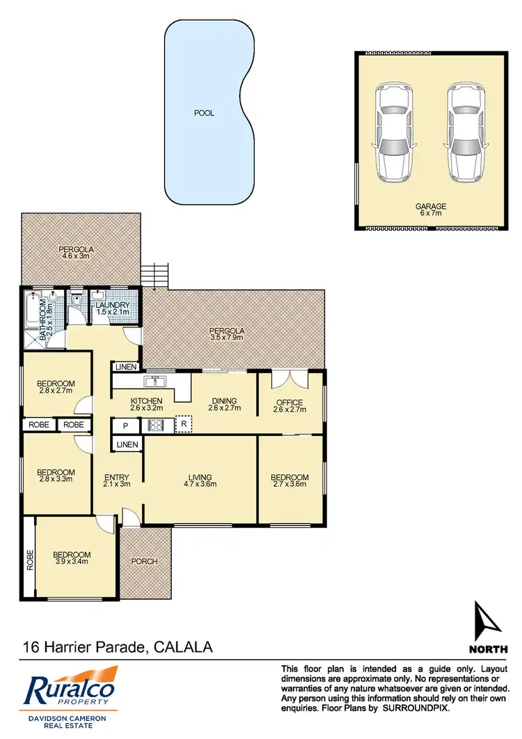 Floorplan of Homely house listing, 16 Harrier Parade, Tamworth NSW 2340