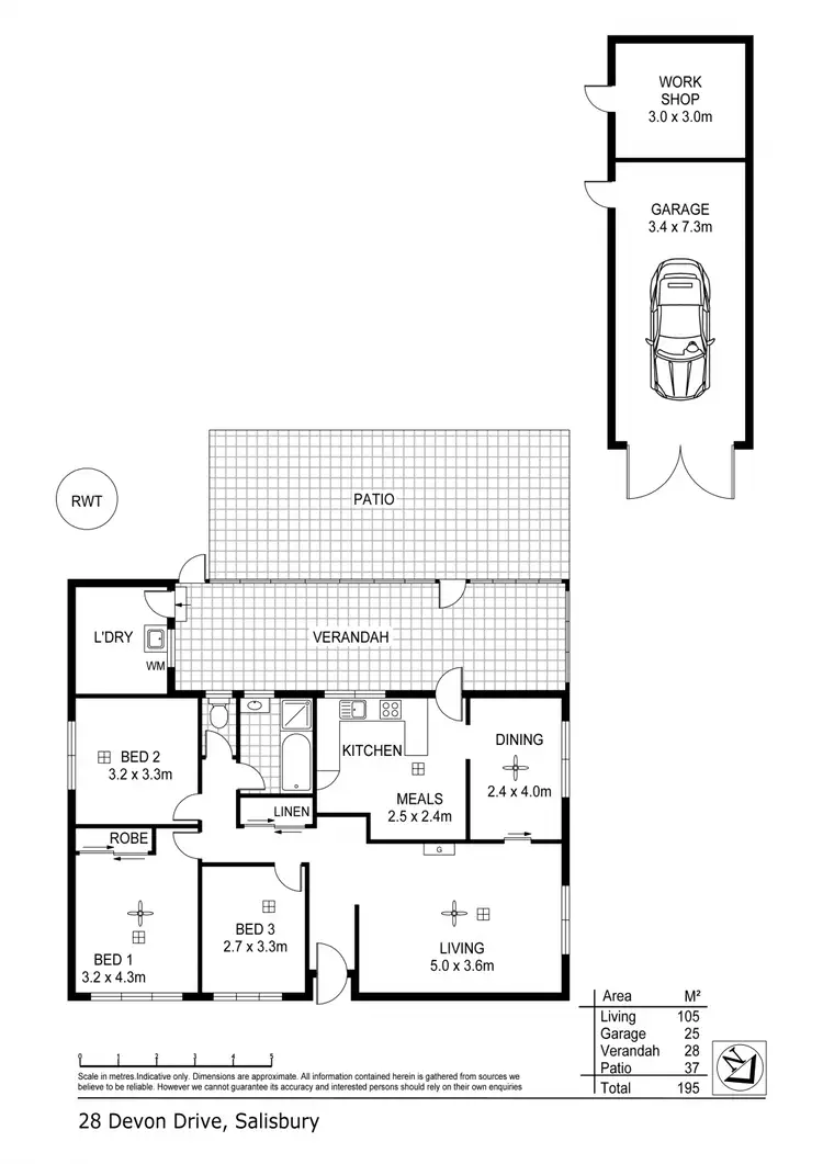 Floorplan of Homely house listing, 28 Devon Drive, Salisbury SA 5108