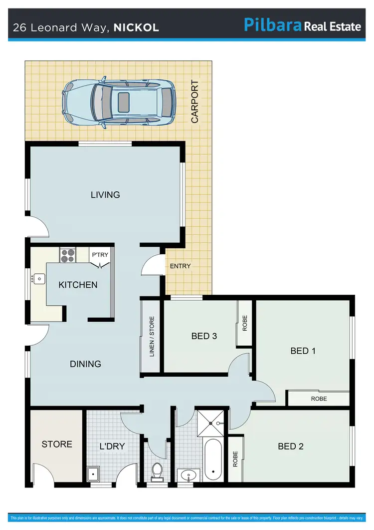 Floorplan of Homely house listing, 26 Leonard Way, Nickol WA 6714