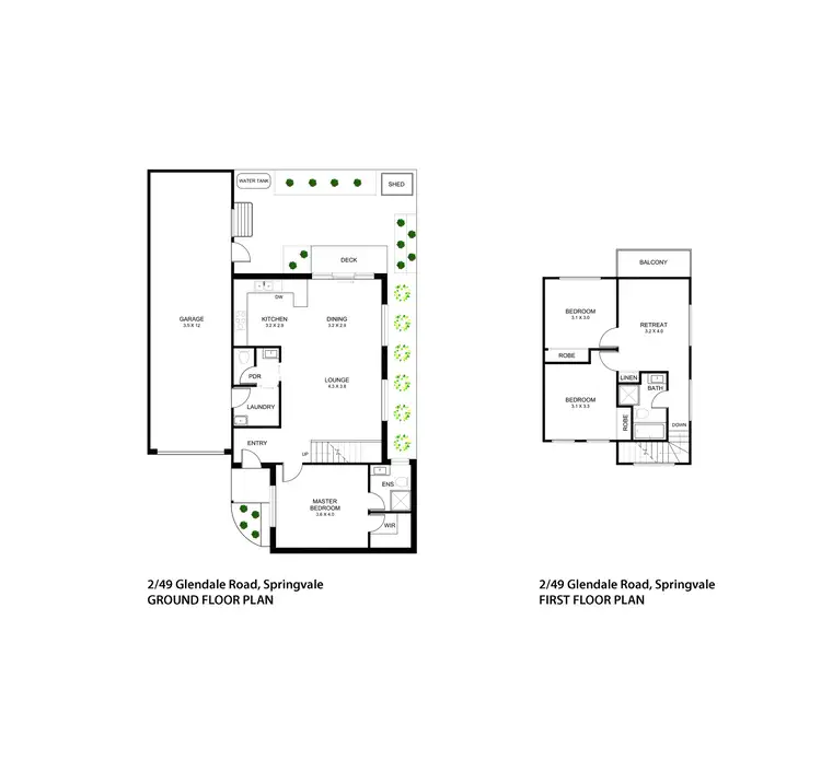 Floorplan of Homely townhouse listing, 2/49 Glendale Road, Springvale VIC 3171
