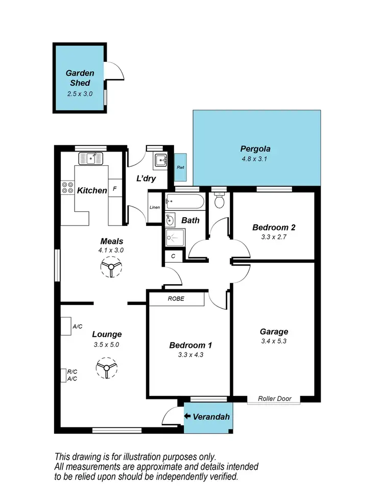 Floorplan of Homely unit listing, 1-6 Young Street, Reynella SA 5161