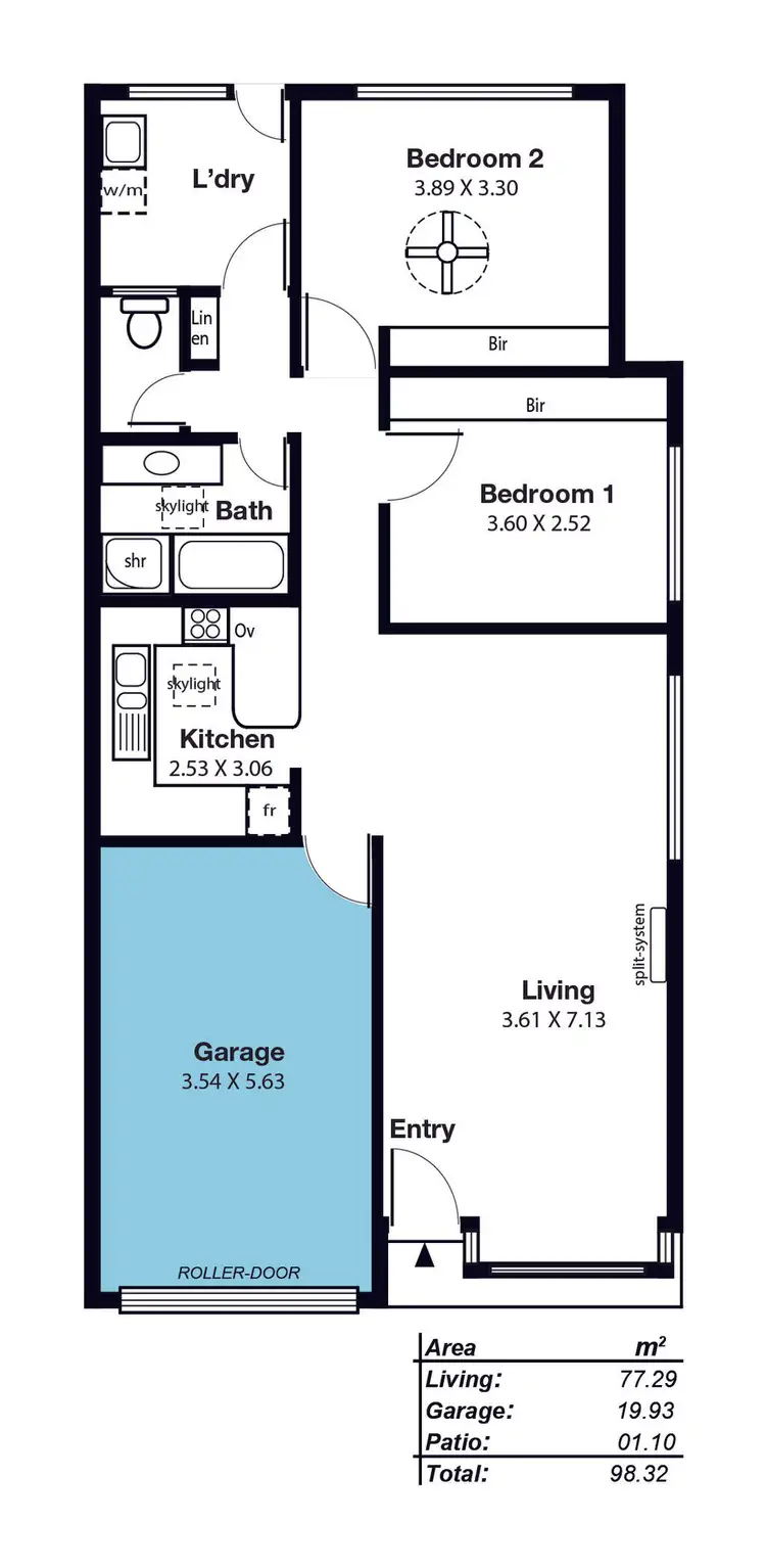Floorplan of Homely unit listing, 1/10 Maria Street, Melrose Park SA 5039
