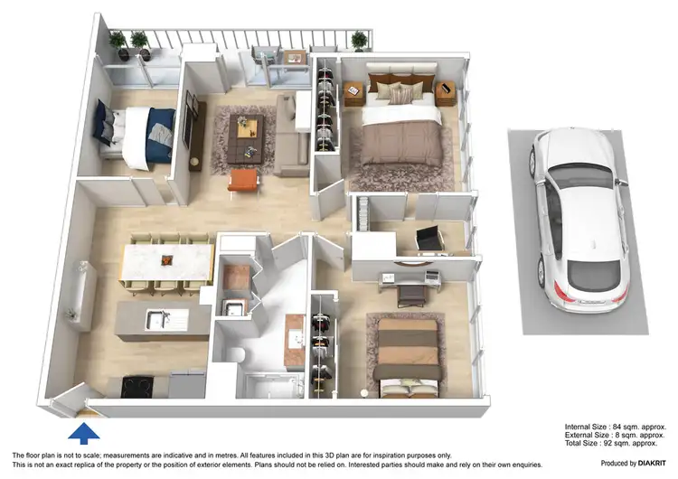 Floorplan of Homely apartment listing, 237/88 Kavanagh Street, Southbank VIC 3006