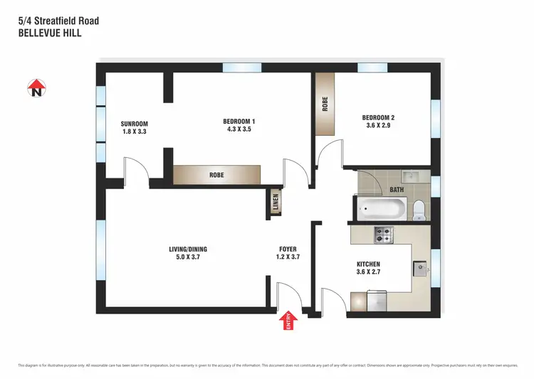 Floorplan of Homely apartment listing, 5/4 Streatfield Road, Bellevue Hill NSW 2023