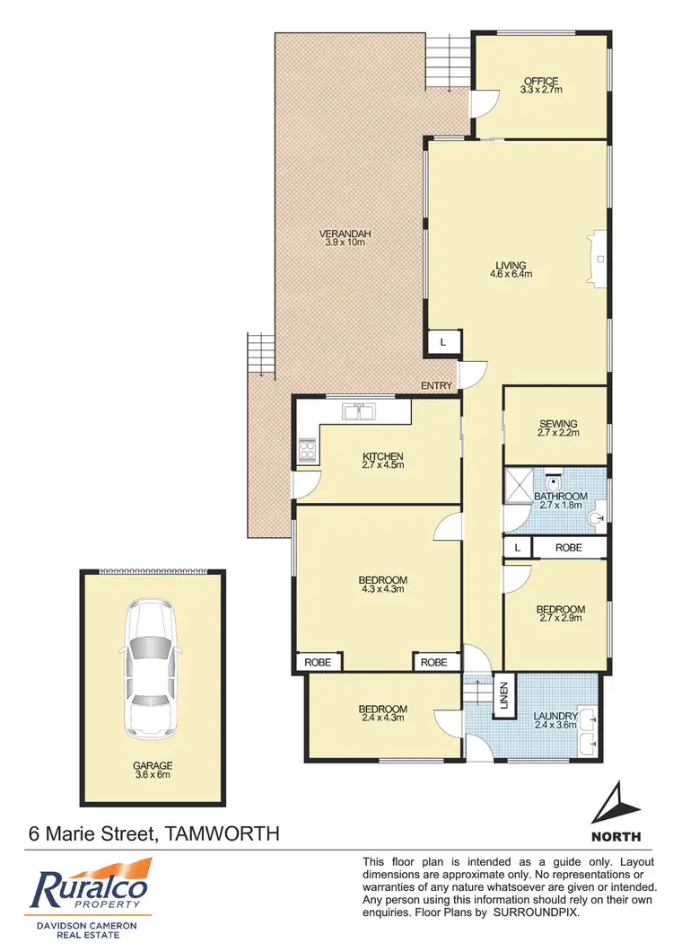 Floorplan of Homely house listing, 6 Marie Avenue, Tamworth NSW 2340