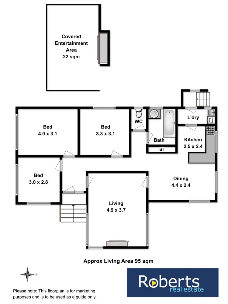 Floorplan of Homely house listing, 15 Cox Avenue, New Norfolk TAS 7140