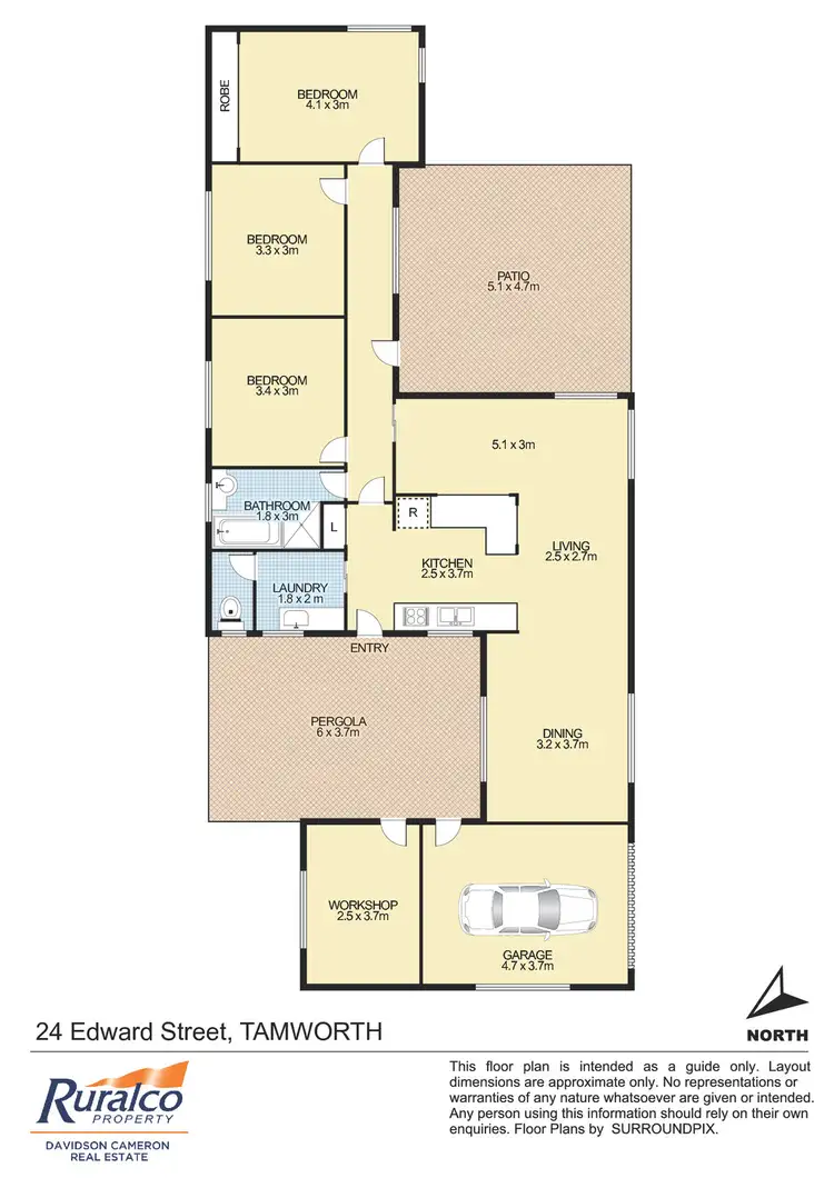 Floorplan of Homely house listing, 24 Edward Street, Tamworth NSW 2340