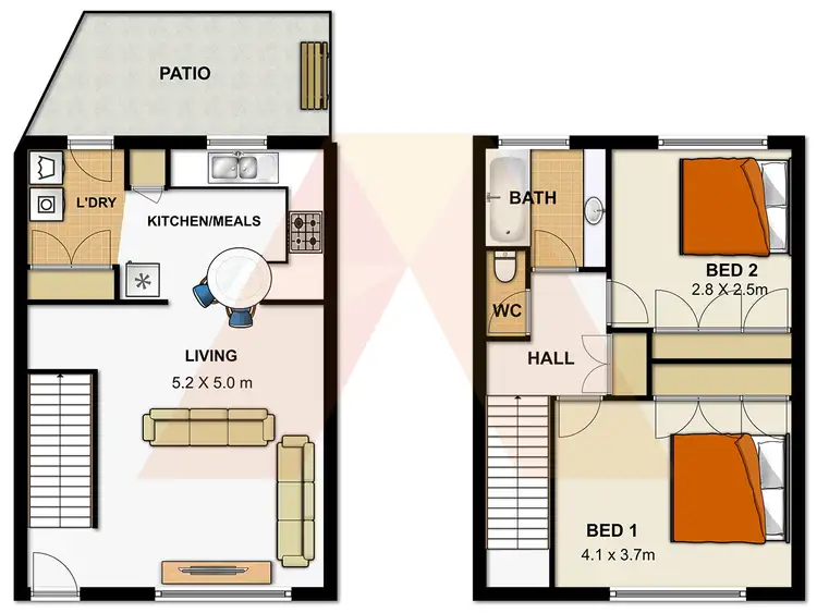 Floorplan of Homely townhouse listing, 5/422 Chatswood Road, Shailer Park QLD 4128