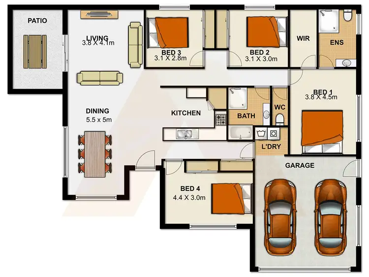 Floorplan of Homely house listing, 2 Sandpiper Circuit, Eagleby QLD 4207