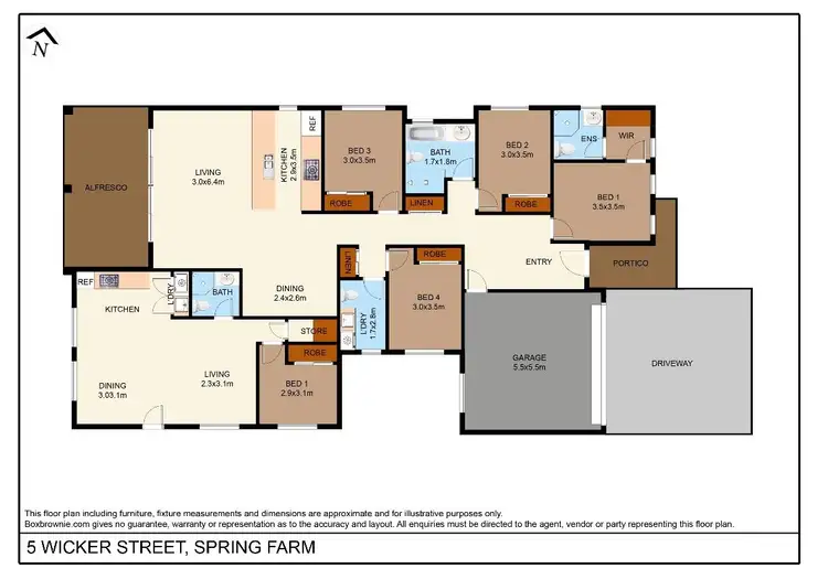 Floorplan of Homely house listing, 5 Wicker Street, Spring Farm NSW 2570