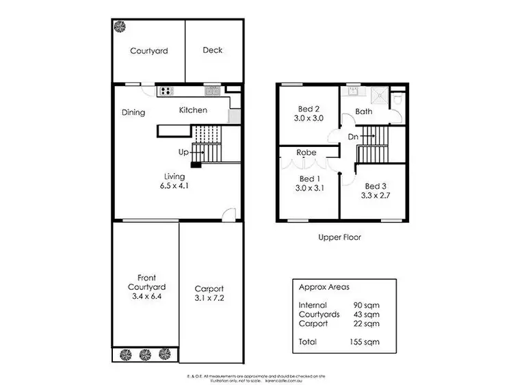 Floorplan of Homely townhouse listing, 8/27 Osborne Road, East Fremantle WA 6158