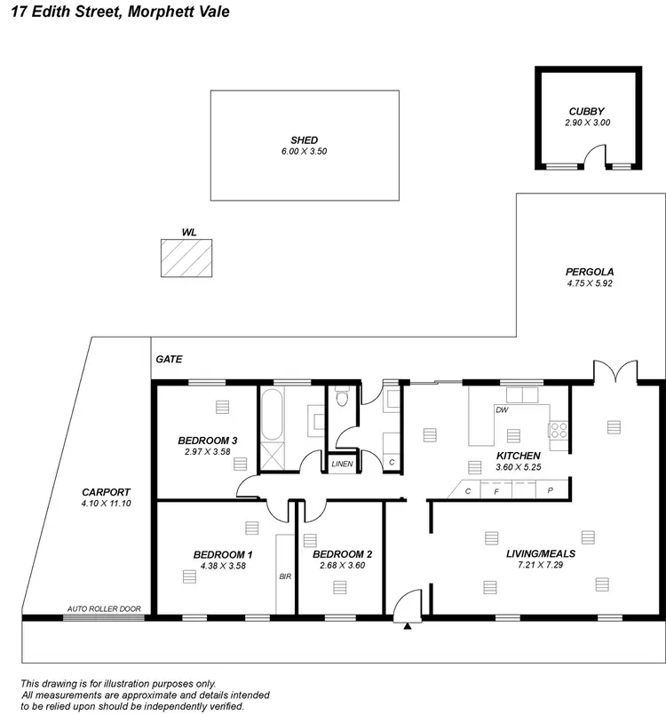 Floorplan of Homely house listing, 17 Edith Street, Morphett Vale SA 5162