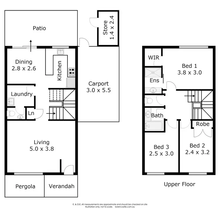 Floorplan of Homely townhouse listing, 2/57 McMaster Street, Victoria Park WA 6100