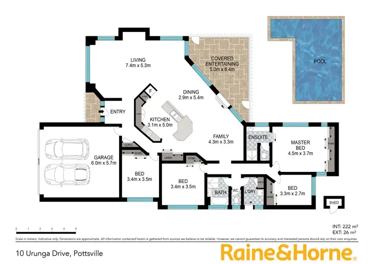 Floorplan of Homely house listing, 10 Urunga Drive, Pottsville NSW 2489