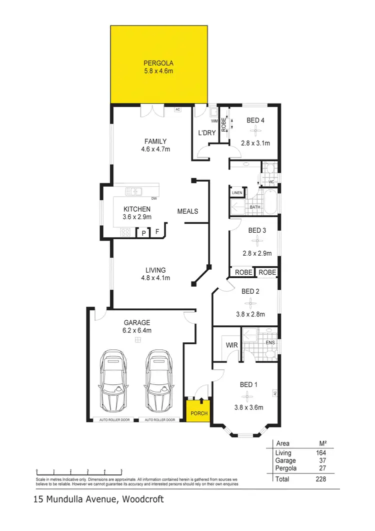 Floorplan of Homely house listing, 15 Mundulla Avenue (Kings Green Estate), Woodcroft SA 5162
