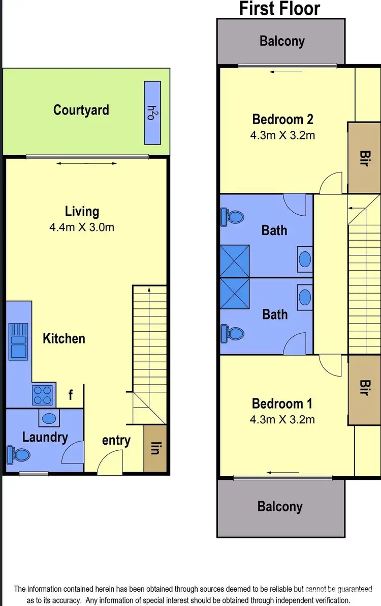 Floorplan of Homely townhouse listing, 32 Waxflower Crescent, Bundoora VIC 3083