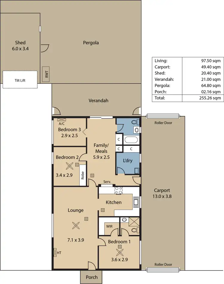 Floorplan of Homely house listing, 13 Wilterna Crescent, Smithfield SA 5114