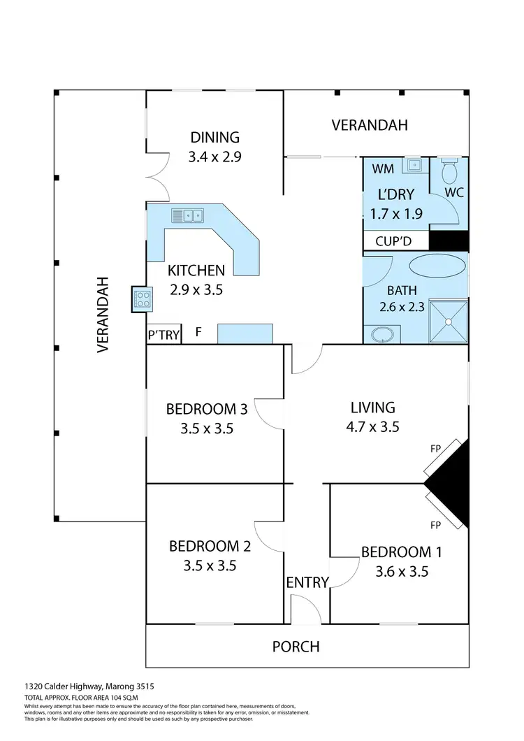 Floorplan of Homely house listing, 1320 Calder Highway, Marong VIC 3515