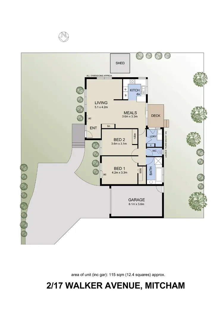 Floorplan of Homely unit listing, 2/17 Walker Avenue, Mitcham VIC 3132