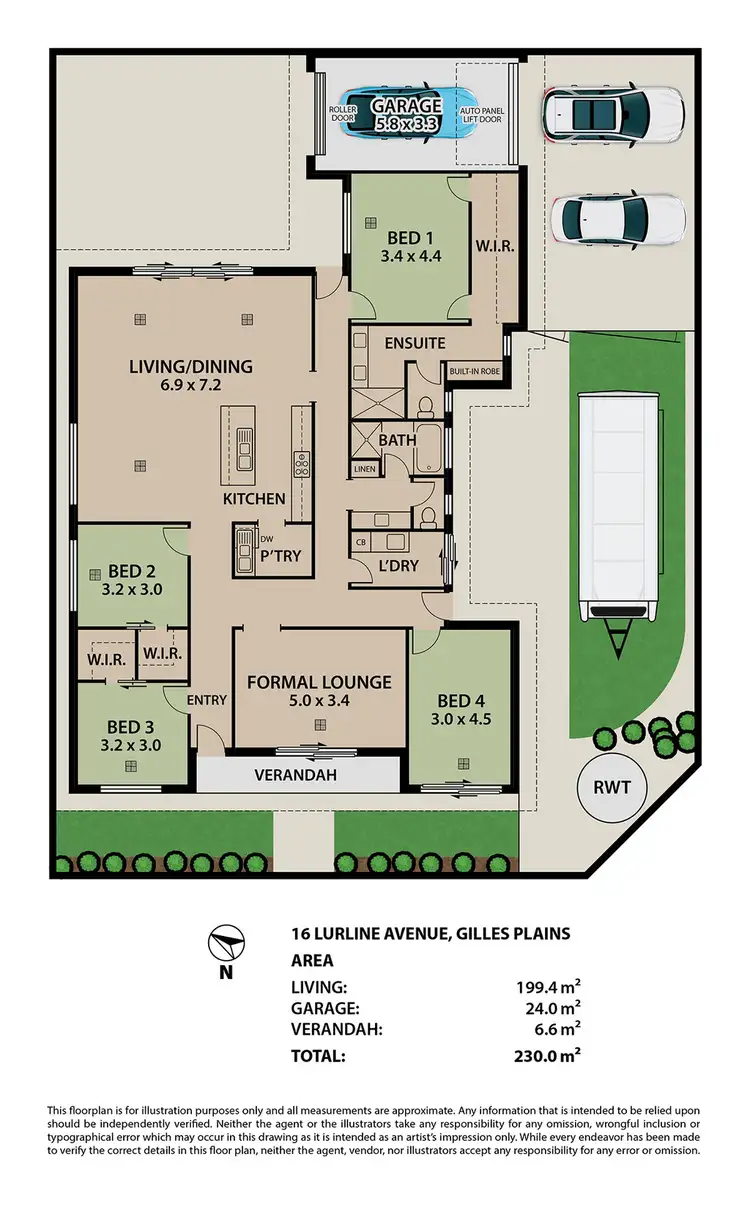 Floorplan of Homely house listing, 16 Lurline Ave, Gilles Plains SA 5086