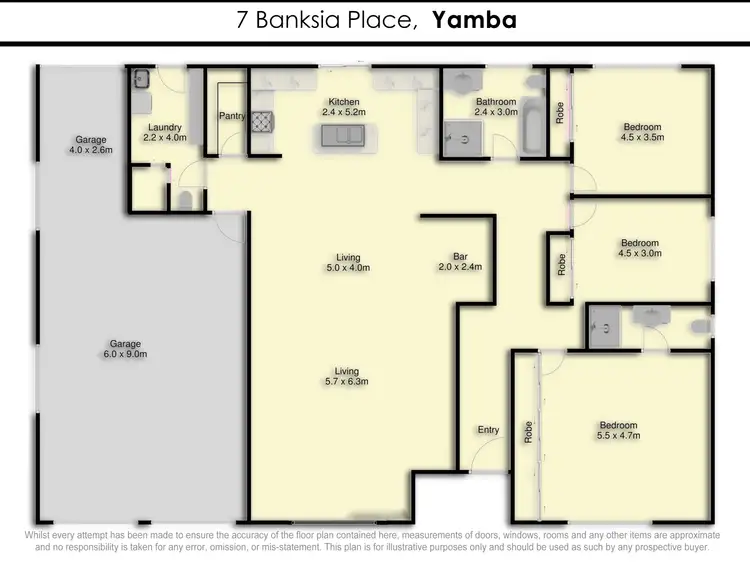 Floorplan of Homely house listing, 7 Banksia Place, Yamba NSW 2464
