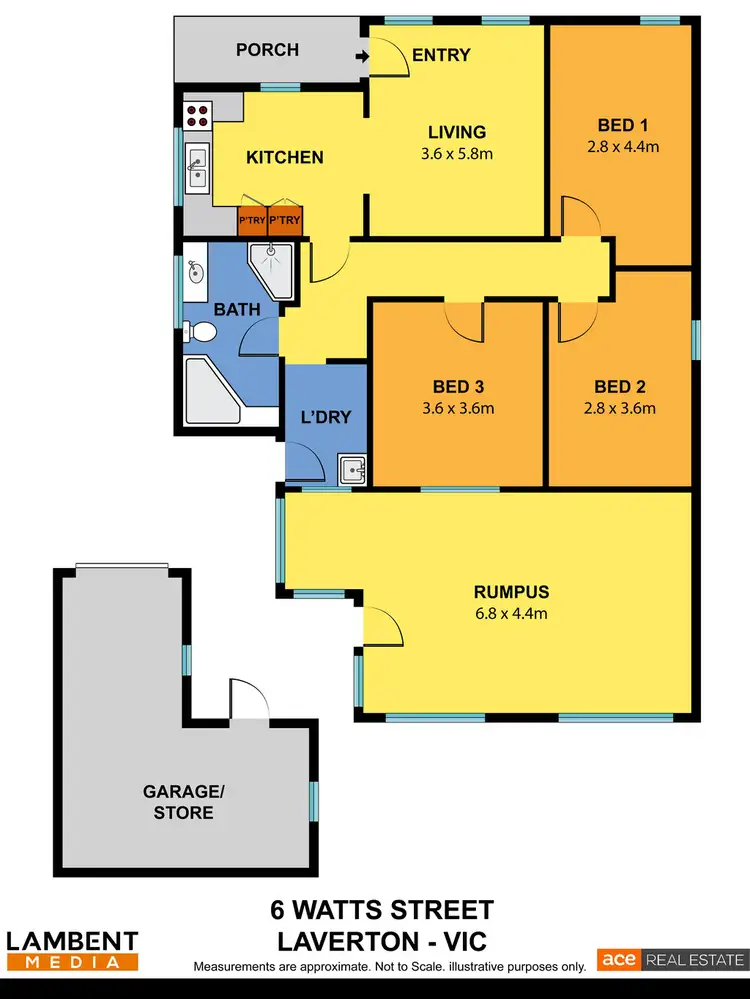 Floorplan of Homely house listing, 6 Watts Street, Laverton VIC 3028