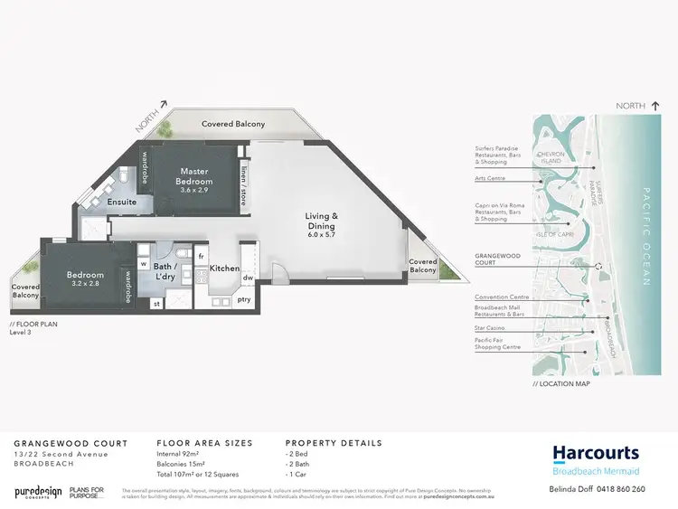 Floorplan of Homely apartment listing, 13/22 Second Avenue, Broadbeach QLD 4218
