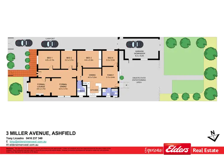 Floorplan of Homely house listing, 3 Miller Avenue, Ashfield NSW 2131