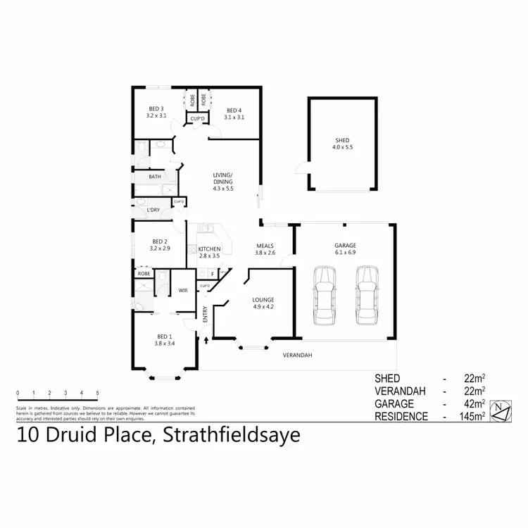 Floorplan of Homely house listing, 10 Druid Place, Strathfieldsaye VIC 3551