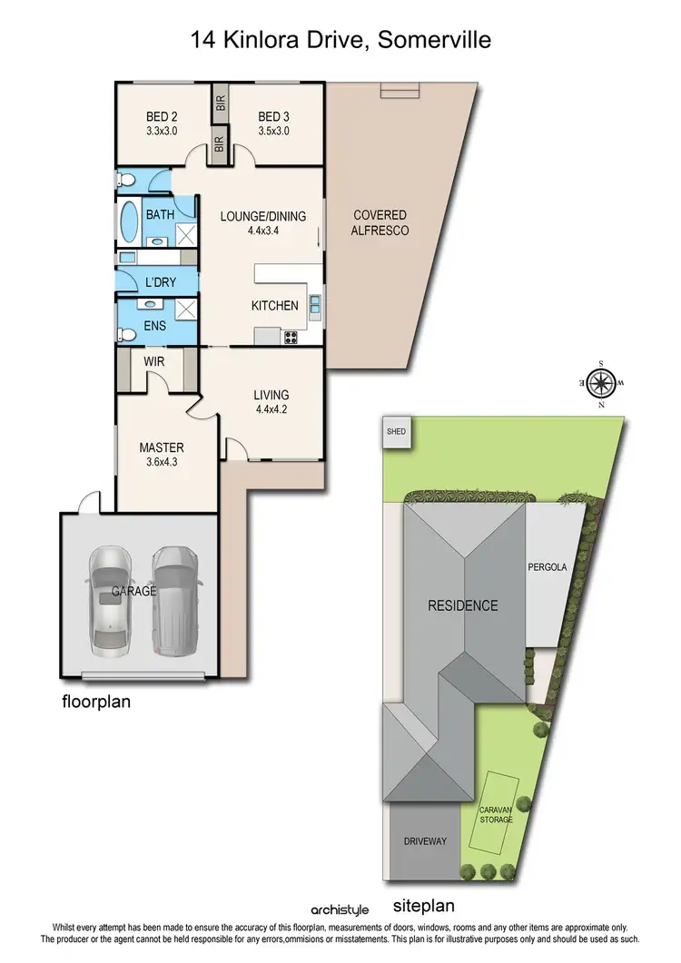 Floorplan of Homely house listing, 14 Kinlora Drive, Somerville VIC 3912