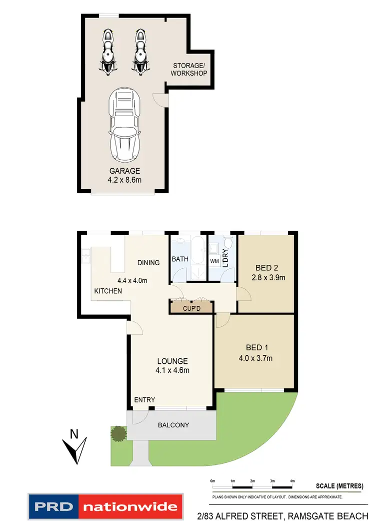 Floorplan of Homely unit listing, 2/83 Alfred Street, Ramsgate Beach NSW 2217
