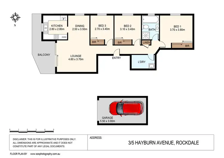 Floorplan of Homely unit listing, 3/5-13 Hayburn Avenue, Rockdale NSW 2216