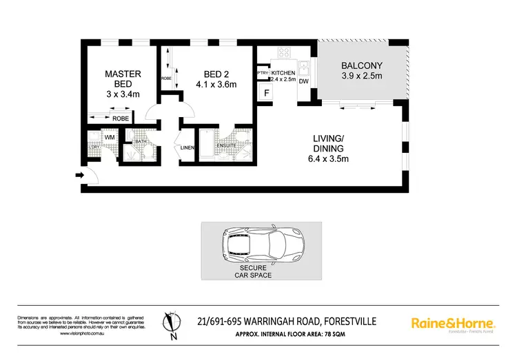 Floorplan of Homely apartment listing, 21/691-695 Warringah Road, Forestville NSW 2087