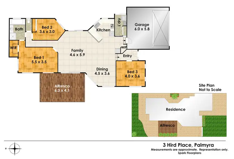 Floorplan of Homely house listing, 3 Hird Place, Palmyra WA 6157