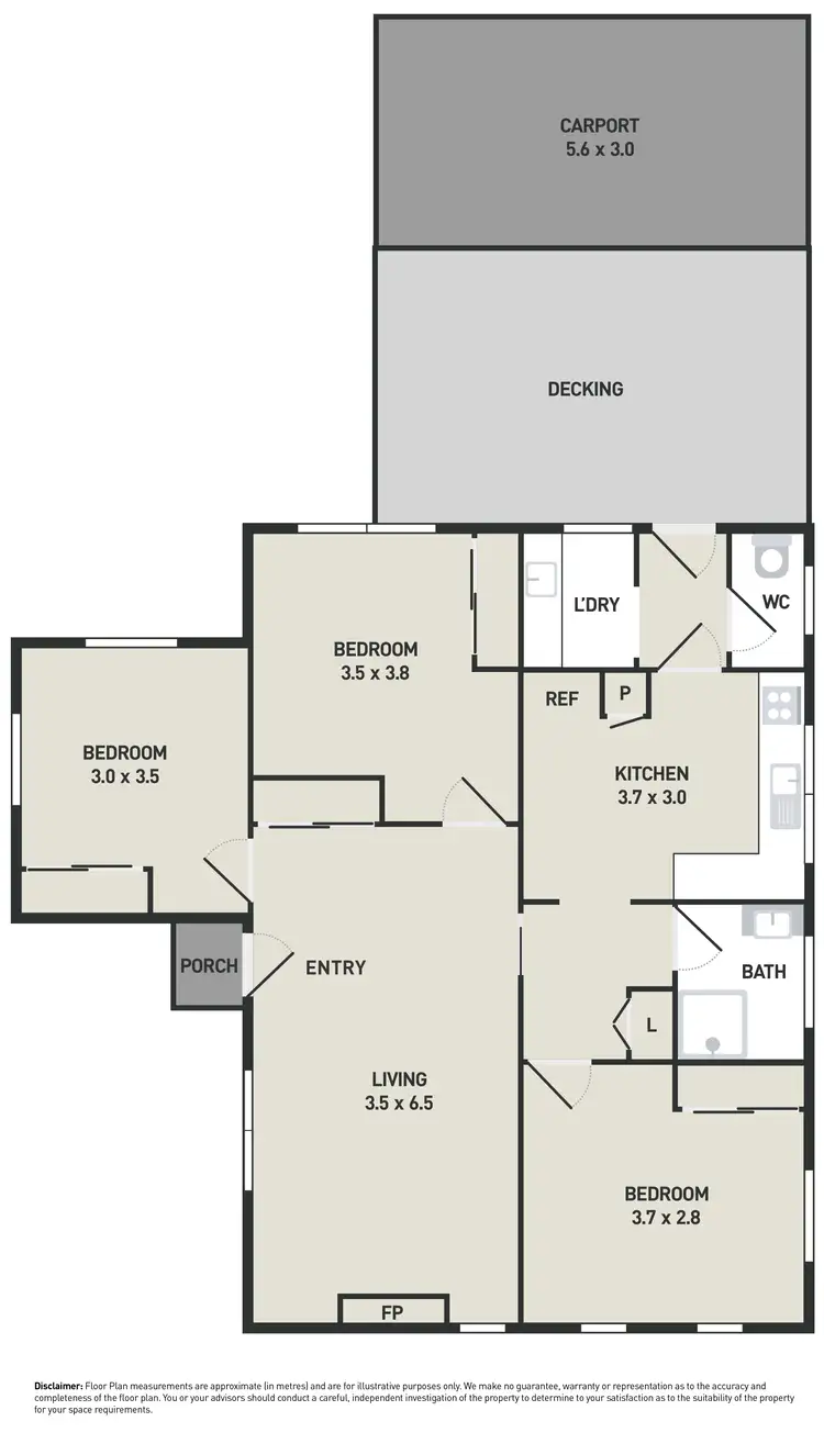Floorplan of Homely unit listing, 1/9 Wright Street, Laverton VIC 3028