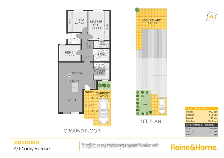 Floorplan of Homely villa listing, 4/1 Corby Avenue, Concord NSW 2137