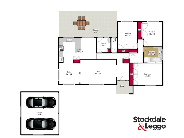 Floorplan of Homely house listing, 53 Grubb Avenue, Traralgon VIC 3844