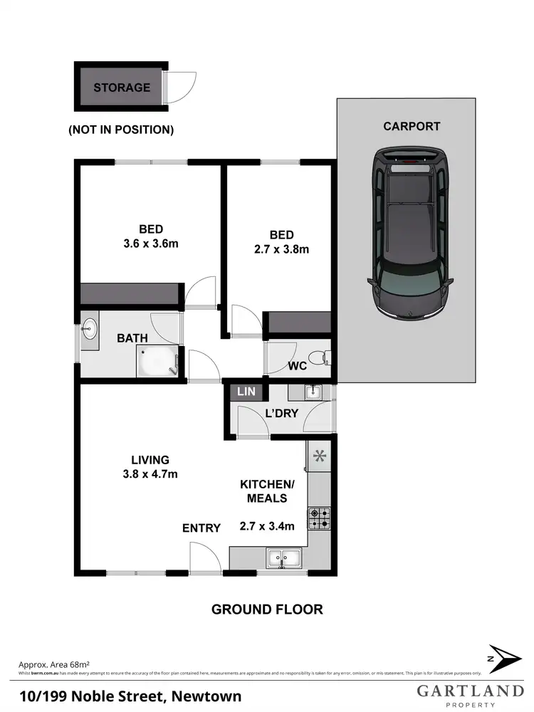 Floorplan of Homely unit listing, 10/199 Noble Street, Newtown VIC 3220