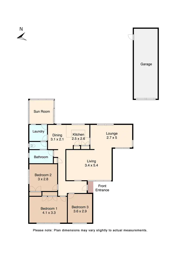 Floorplan of Homely house listing, 8 Howe Street, Miners Rest VIC 3352