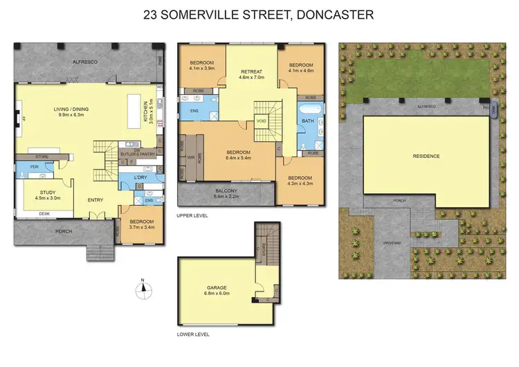 Floorplan of Homely house listing, 23 Somerville Street, Doncaster VIC 3108