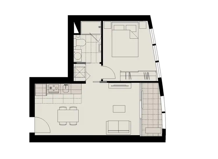 Floorplan of Homely apartment listing, 3413/9 Power Street, Southbank VIC 3006