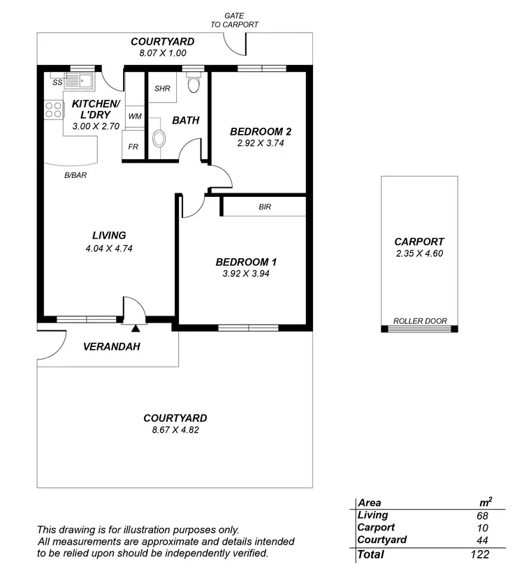 Floorplan of Homely unit listing, 2/5 St Annes Terrace, Glenelg North SA 5045