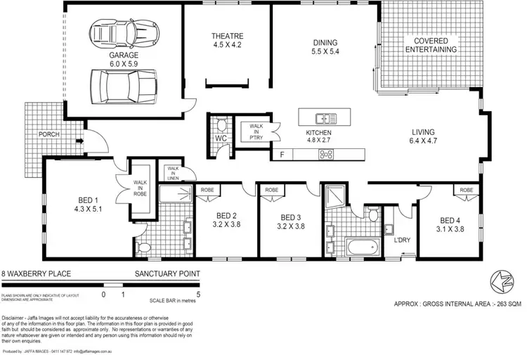 Floorplan of Homely house listing, 8 Waxberry Place, Sanctuary Point NSW 2540