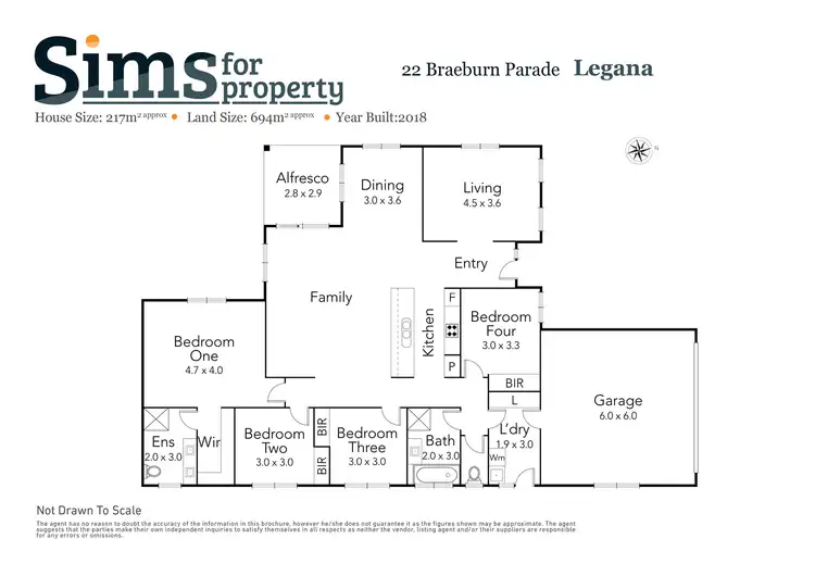 Floorplan of Homely house listing, 22 Braeburn Parade, Legana TAS 7277