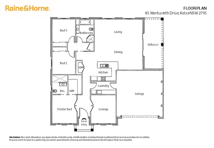 Floorplan of Homely house listing, 85 Wentworth Drive, Kelso NSW 2795