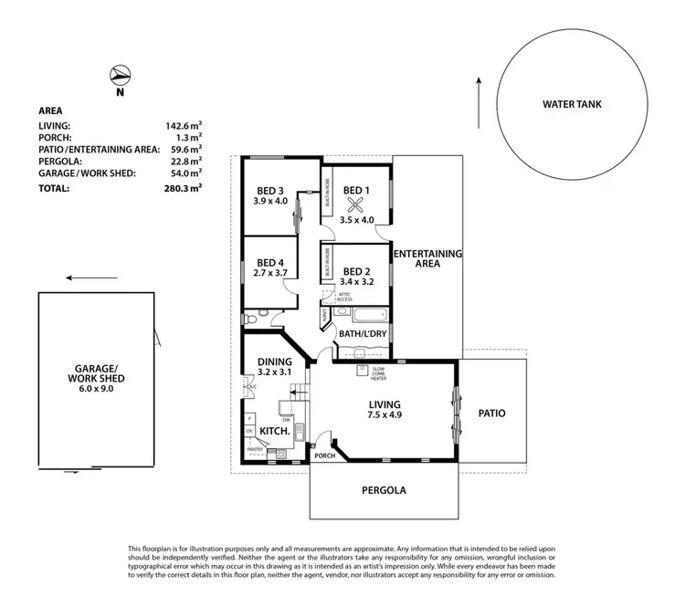 Floorplan of Homely house listing, 6 Pemberton Court, Macclesfield SA 5153